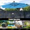 10 Feet Patio Solar Powered Cantilever Umbrella with Tilting System